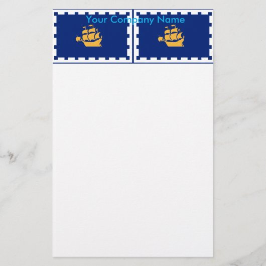 Stationery with Flag of Quebec City, Canada Briefpapier (Voorkant)