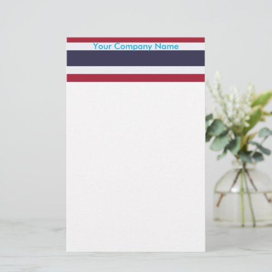 Stationery with Flag of Thailand Briefpapier (Staand voorkant)