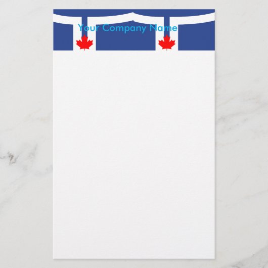 Stationery with Flag of Toronto, Canada Briefpapier (Voorkant)