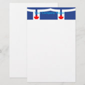 Stationery with Flag of Toronto, Canada Briefpapier (Voorkant / Achterkant)