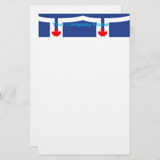 Stationery with Flag of Toronto, Canada Briefpapier (Voorkant / Achterkant)