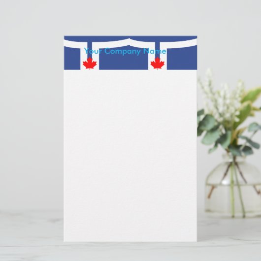 Stationery with Flag of Toronto, Canada Briefpapier (Staand voorkant)