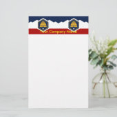 Stationery with Flag of Utah, USA Briefpapier (Staand voorkant)