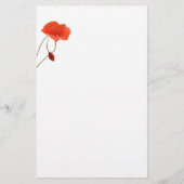 Stationery with two poppies briefpapier (Voorkant)