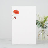 Stationery with two poppies briefpapier (Staand voorkant)