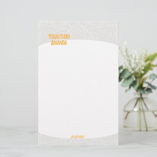 Stationery Yogastudio Briefpapier (Staand voorkant)