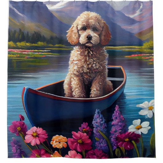 Stationig op een peddel: een Schilderachtig avontu Douchegordijn (Voorkant)