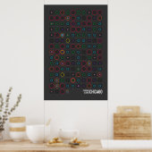 Stations & Lijnen: Chicago (Donker) Poster (Keuken)