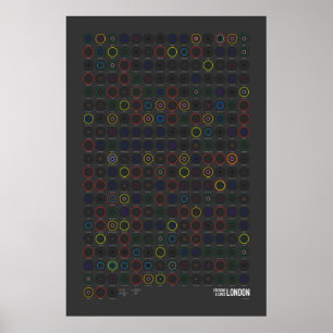 Stations & Lijnen: Londen (Donker) Poster
