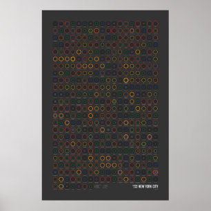 Stations & Lijnen: New York City (Donker) Poster