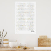 Stations & Lijnen: Parijs (Licht) Poster (Keuken)