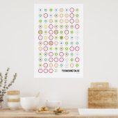 Stations & Lijnen: Washington, DC (Licht) Poster (Keuken)