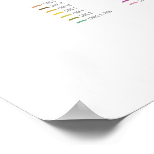 Stations & Lines: Parijs (licht) Poster (Hoek)