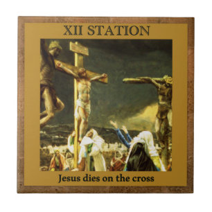 Stations of the Cross #12 of 15 Jesus Dies Tegeltje