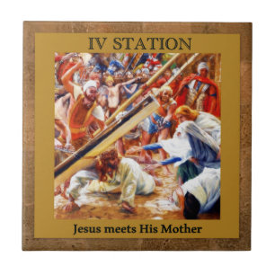 Stations of the Cross #4 of 15 Jesus Meets Moeder Tegeltje