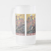 Stations Wereldoorlog 2 Matglas Bierpul (Voorkant links)