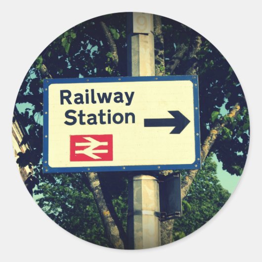 Stationscode Ronde Sticker (Voorkant)