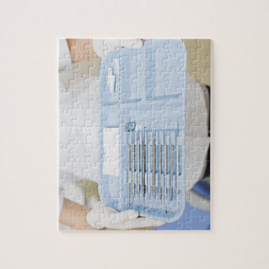 Stationsdienblad voor tandheelkundige verzorging legpuzzel (Verticaal)