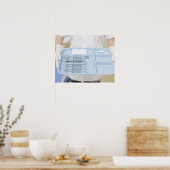 Stationsdienblad voor tandheelkundige verzorging poster (Keuken)