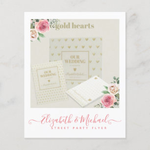 Stationsstijl Weduwontwerp eigen brochroze Flyer