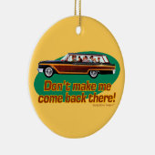 Stationswagon Retro (bruin en groen) Keramisch Ornament (Rechts)