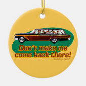 Stationswagon Retro (bruin en groen) Keramisch Ornament (Voorkant)