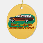 Stationswagon Retro (bruin en groen) Keramisch Ornament (Links)