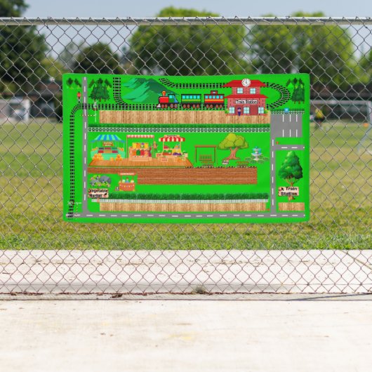 Stationswegen voor treinen, 3x5-banner spandoek (Insitu)