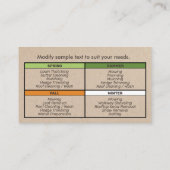 Stationszorg en landschapsontwerp voor alle seizoe visitekaartje (Achterkant)