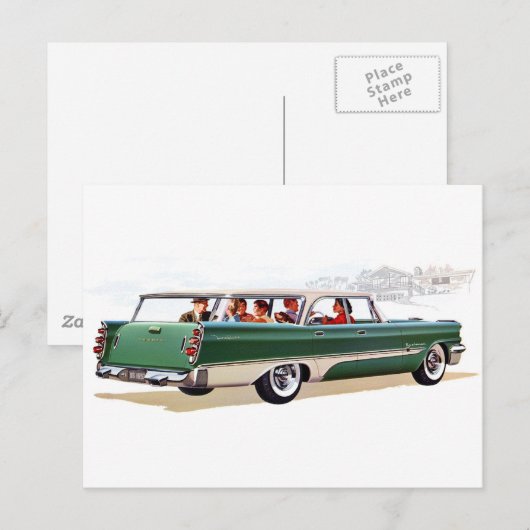 Stationwagon 1957 briefkaart (Voorkant / Achterkant)