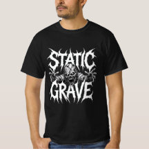 Statisch Grafhorror Gotisch Grafisch T-Shirt