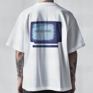 Statisch Hoofd - 90s Vintage Retro TV Glitch Kunst T-shirt