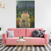 Statisch Tuin in Mallorca (door Santiago Rusiñol) Canvas Afdruk (Insitu (Woonkamer))