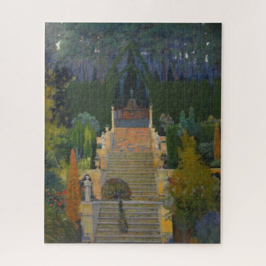 Statisch Tuin in Mallorca (door Santiago Rusiñol) Legpuzzel (Verticaal)