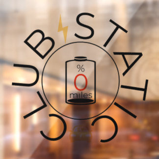 Statisch vensteronderhoud voor EV Club Raamsticker