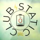 Statisch vensteronderhoud voor EV Club Raamsticker (Vel 3)