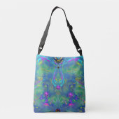 Statisch Verbluffend Abstract met Jouw tekst Crossbody Tas (Achterkant)