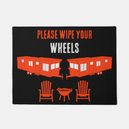 Statische Caravan Home Cadeau Deurmat