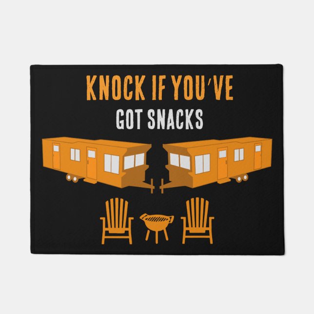 Statische Caravan Home Cadeau Deurmat (Voorkant)