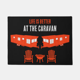 Statische Caravan Home Cadeau Deurmat