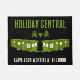 Statische Caravan Home Cadeau Deurmat
