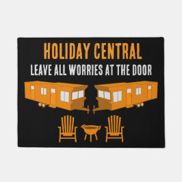 Statische Caravan Home Cadeau Deurmat