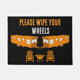 Statische Caravan Home Cadeau Deurmat