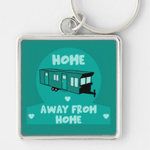 Statische Caravan Home Cadeau Sleutelhanger