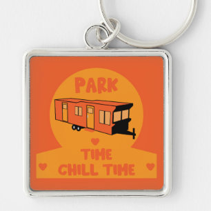 Statische Caravan Home Cadeau Sleutelhanger