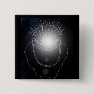 Statische elektriciteit vierkante button 5,1 cm