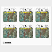 STATISCHE SATIVA VIERKANTE STICKER (Vel)