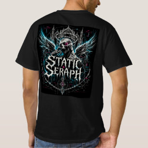 Statische Seraf Gotische Cyberpunk Grafiek T-shirt