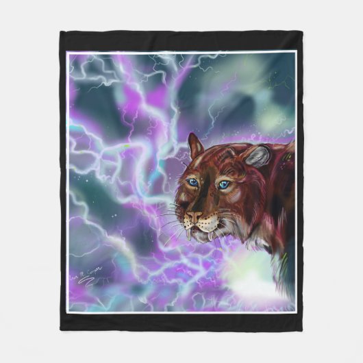 Statische Storm Lighting Saber Fleece Deken (Voorkant)