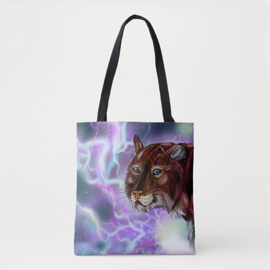 Statische Storm Lighting Saber Tote Bag (Voorkant)